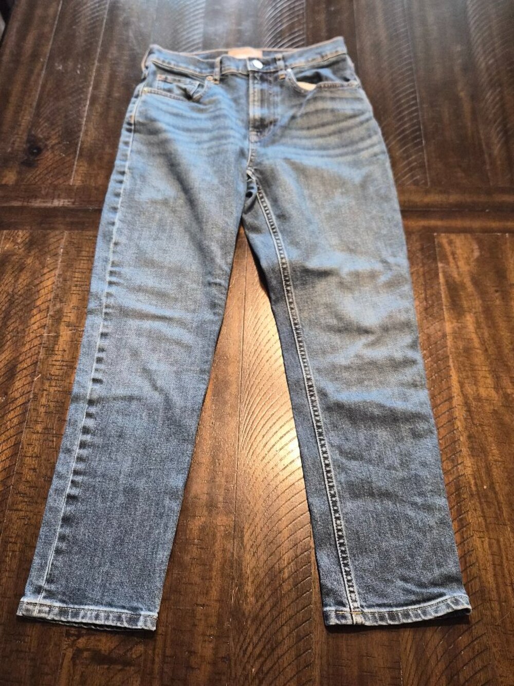 Everlane Jeans Womens 26 Crop Blue The Cheeky Jean High Rise Straight Denim G934